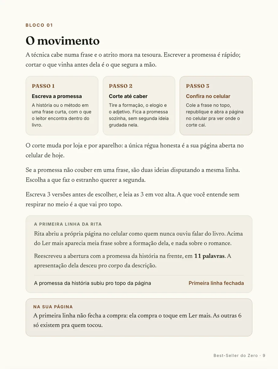 Passo a passo: O movimento em três passos: escreva a promessa, corte até caber, confira no celular